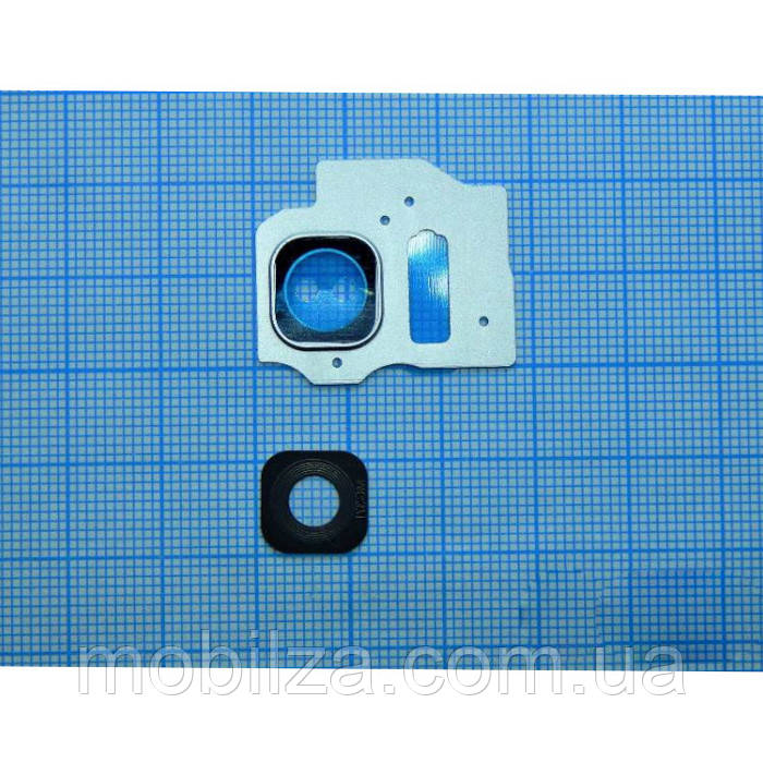 Скло камери для Samsung S8 Plus / G955 з рамкою Silver, фото 1