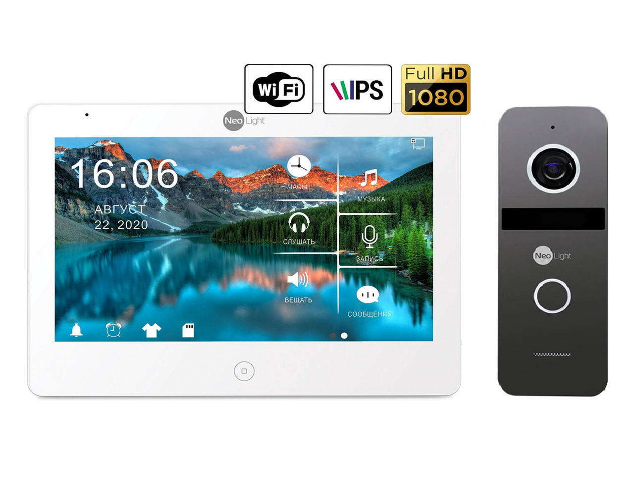 Комплект відеодомофона Neolight Mezzo HD Wi-Fi/Solo FHD Graphite