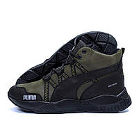 Мужские зимние ботинки Чоловічі черевики из натуральной кожи.Puma