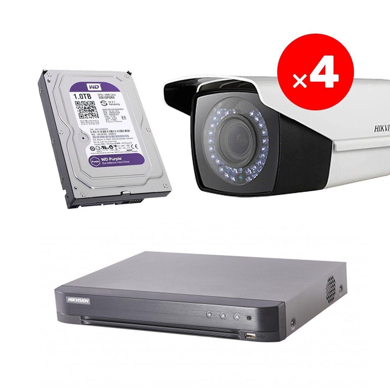 Комплект відеоспостереження Hikvision Standart-4-4