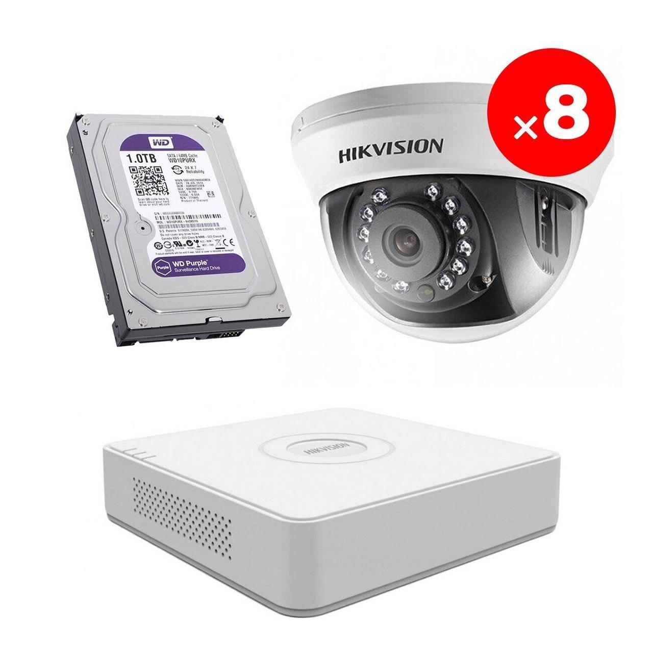 Комплект відеоспостереження Hikvision Light-3-8, фото 1