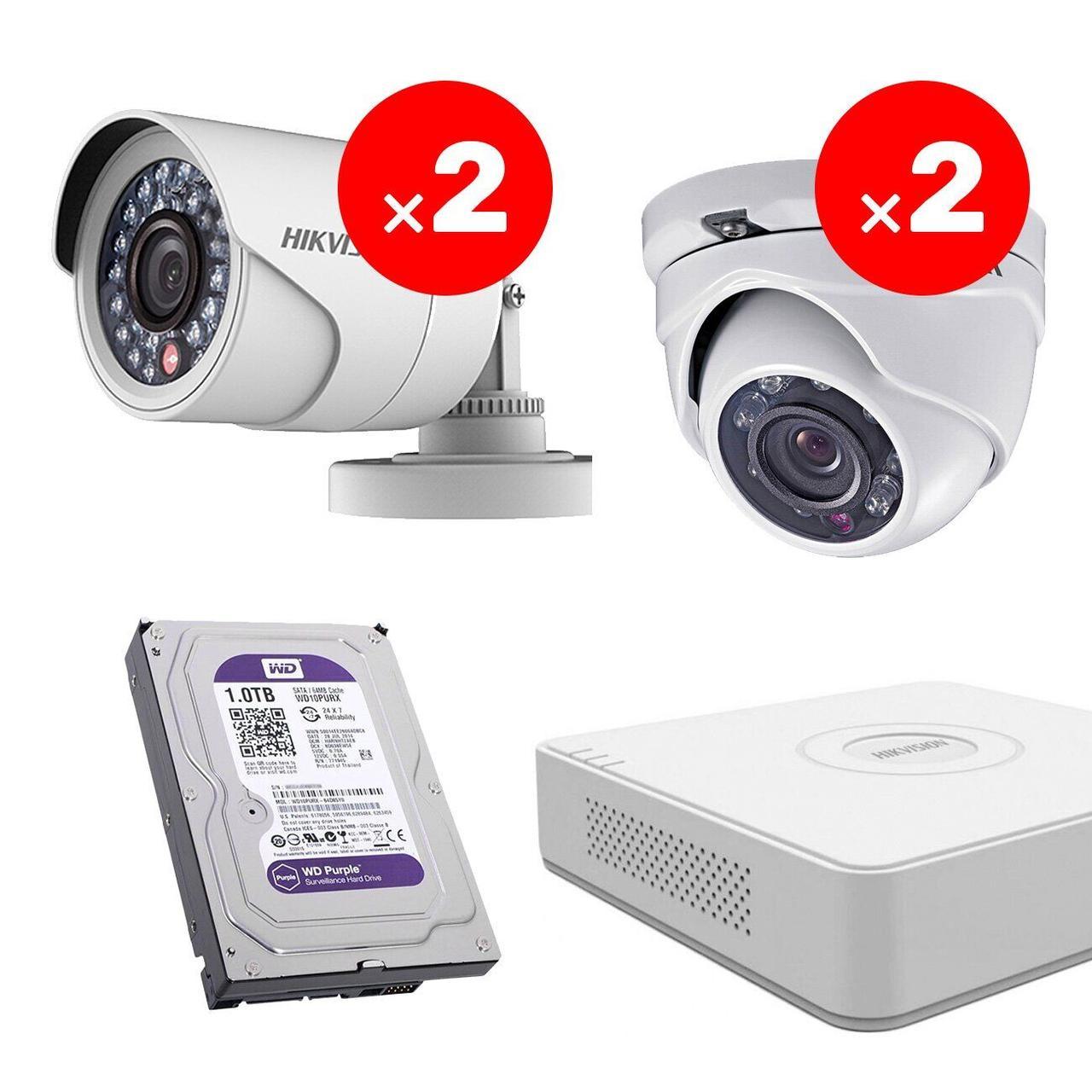 Комплект відеоспостереження Hikvision Mix-1-4
