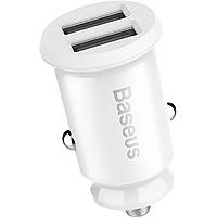 Автомобильное зарядное устройство Baseus Grain Car Charger 2USB 3,1A CCALL-ML02 White