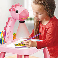 Детский проектор-столик для рисования Projector painting стол с проекцией в виде жирафа