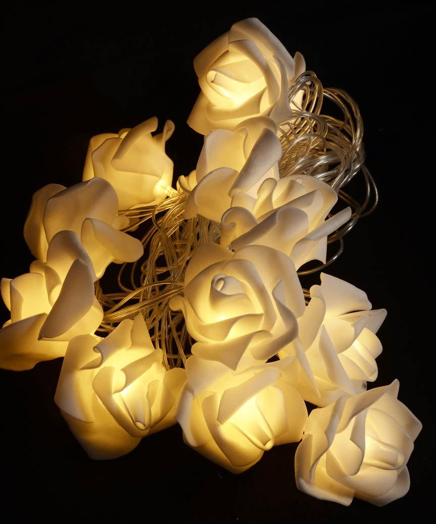 Світлодіодна гірлянда "Троянди" 12 LED, 5м + перехідник, 220V, IP44, фото 1