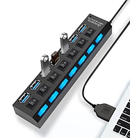 (Укр) USB HUB 7 портів 3.0 UH-307