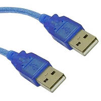 (Укр) USB кабель AM/AM (1.5м)- синій