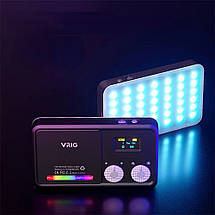 Cтудійна LED лампа FD140, 2500-9000K, 10-дюймова лампа для камер, RGB світло з акумулятором 3600 mАh, фото 2