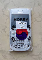 Корпус Nokia C3 / C3-00 (AAA) (белый)(полный комплект)