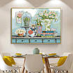 Набір для вишивання за нанесеною на канву схемою "Garden Collection". AIDA 14CT printed, 30*21 см, фото 10