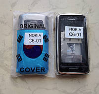 Корпус Nokia C6-01 (AAA) ( silver) (полный комплект)