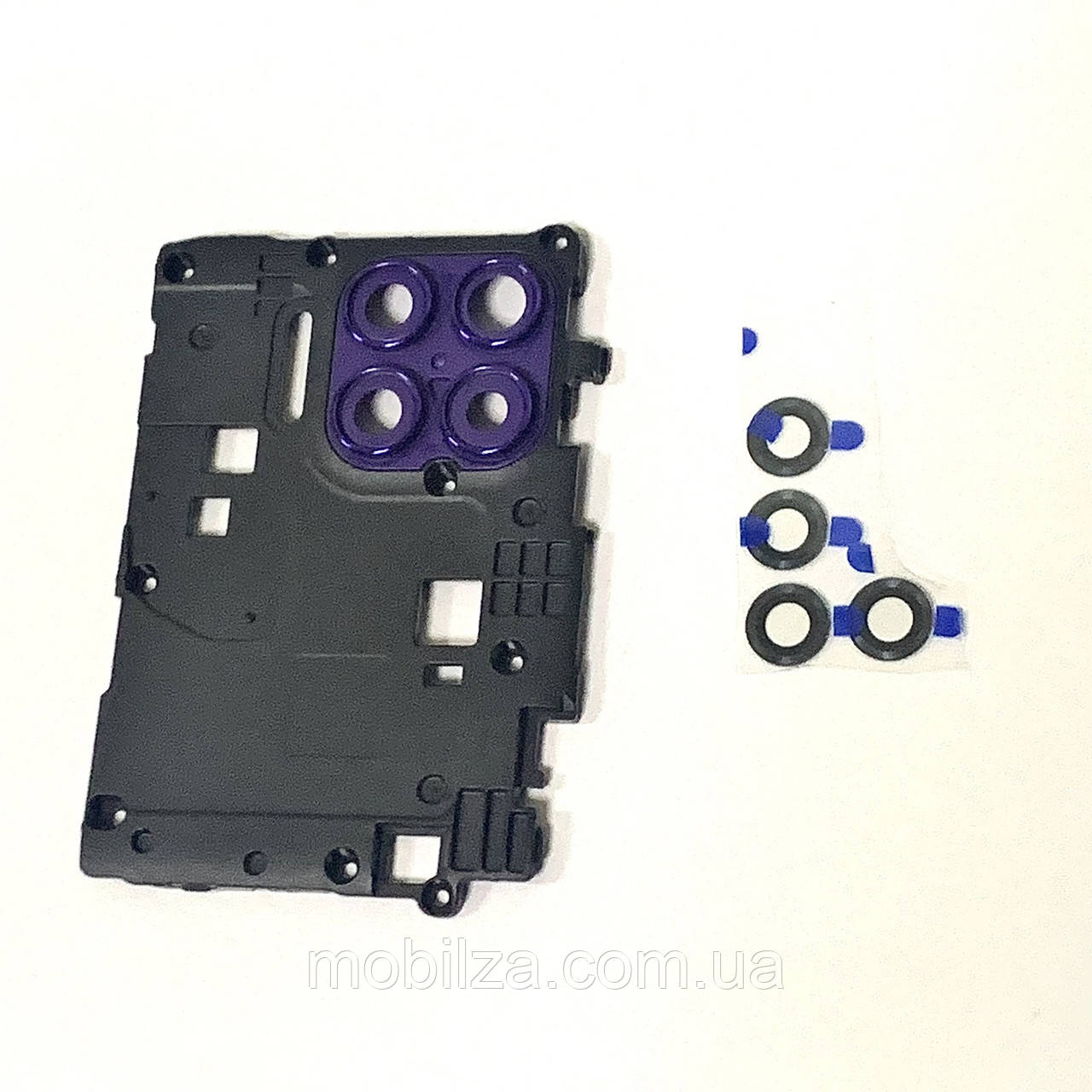 Скло камери для Motorola G9 Power with frame (комплект) Violet, фото 1