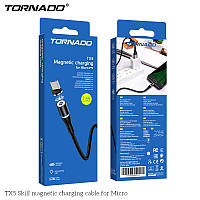 USB кабель Tornado TX5 Magnetic Micro (2,4A/1м)- чорний
