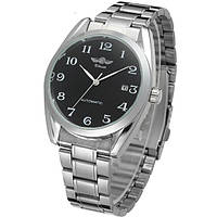 Мужские механические серебряные часы на руку Winner Handsome Adver Чоловічий механічний срібний годинник на