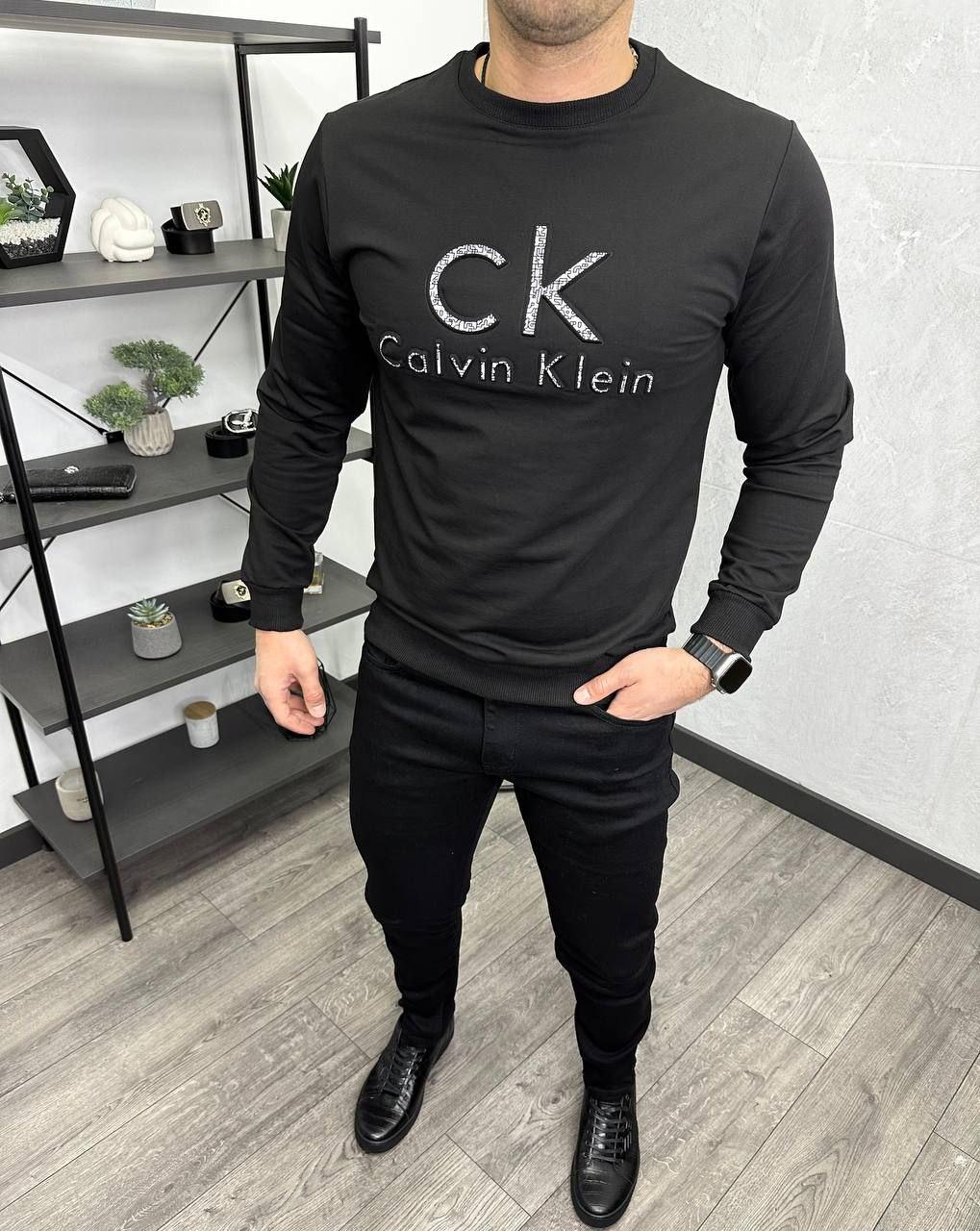 Чоловіча кофта світшот Calvin Klein H3941 чорна