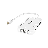 (Укр) Перехідник (конвертер) R-1133A mini Display Port adapter 4 in 1 DVI+HDMI+VGA+3.5mm