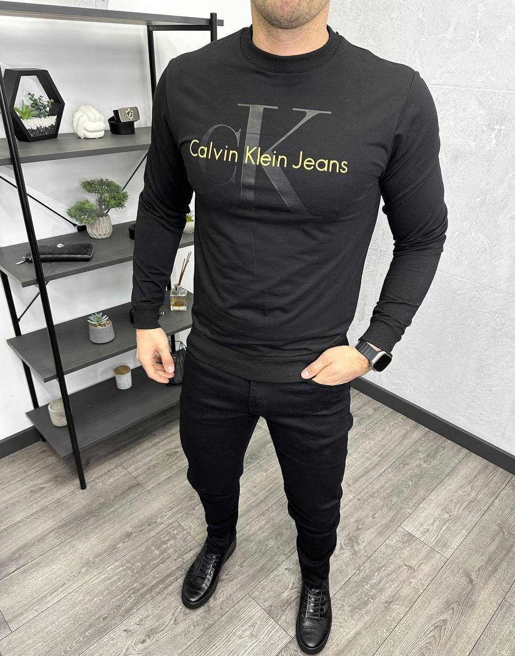 Чоловіча кофта світшот Calvin Klein H3945 чорна XXL