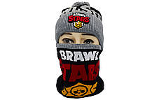Комплект Flexfit шапка з помпоном і снуд Brawl Stars Світло-сірий (F-0918-435), фото 6