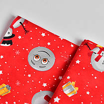 Скатертина 170х260 см новорічна святкова з пляма і водовідштовхувальним просоченням IDEIA бавовна червона, фото 5