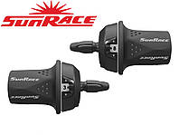 Шифтеры велосипедные SunRace TSM21 (62-27) комплект 3/8 скоростей
