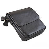 Чоловіча сумка через плече GS 23*20*7 см шкіряна флотар коричнева, фото 4