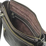 Чоловіча сумка через плече GS 23*20*7 см шкіряна флотар коричнева, фото 7