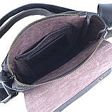 Чоловіча сумка через плече GS 23*20*7 см шкіряна флотар коричнева, фото 8