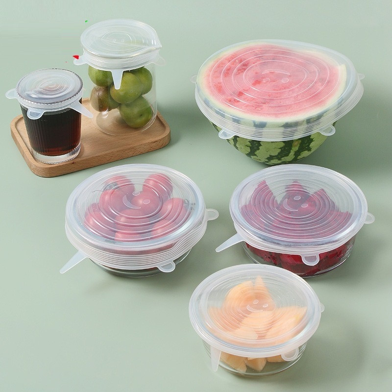 Силіконові кришки багаторазові Stretch and Fresh. Набір 6 шт/уп