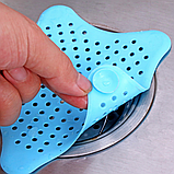 Сітка силіконова для раковини блакитна, фото 2