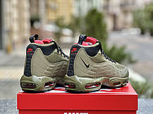 Чоловічі термокросівки Nike 95 Sneakerboot Green Khaki Найк 95 Снікерсбут високі Хакі термошкарпетка єврозима, фото 6