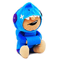 Мягкая игрушка Kinder Toys Brawl Stars «Бравл старс» Акула, мех искусственный, синий, 27 см (00215-07)
