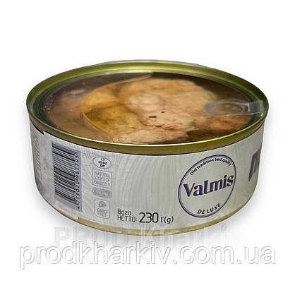 Печінка тріски натуральна Valmis Premium 230 грамів Латвія (ключ + прозора кришка), фото 5