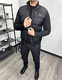 Чоловіча куртка Prada H3950 чорна, фото 2