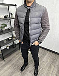 Чоловіча куртка демісезонна Loro Piana H3951 сіра  56/3XL, фото 4