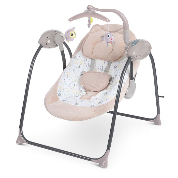 Гойдалка Bambi PD 032-5, 5 швидкостей гойдання, ДУ, музичний супровід, Бежевий