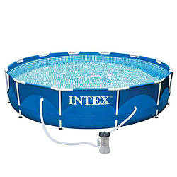Басейн каркасний круглий INTEX 28212, фільтр-насос в комплекті, 366 х 76 см