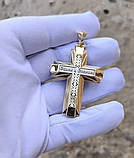 Золотой крест Розмір 55 мм (з урахуванням вушка), фото 3