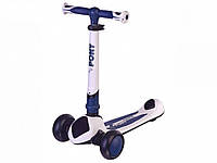 Самокат дитячий триколісний складаний Maraton Pony, з елементами, що світяться, Білий