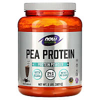 Гороховый протеин NOW Foods, Sports "Pea Protein" вкус сливочного шоколада (907 г)