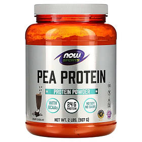 Гороховий протеїн NOW Foods, Sports "Pea Protein" смак вершкового шоколаду (907 г)