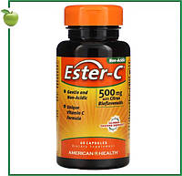 Ester-C с цитрусовыми биофлавоноидами, 500 мг, 60 капсул, American Health, США