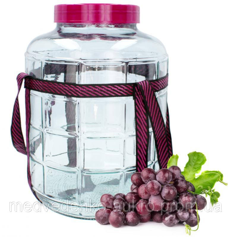 Бутель скляний для вина з гідрозатвором 26 л WEL2600