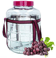 Бутыль стеклянный для вина с гидрозатвором 23 л. WEL 9838