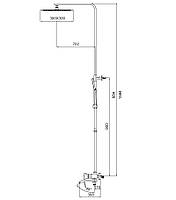 Душова колона із змішувачем KOER KB-56007-05 (Колір чорний) (KR3461) DS