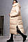 Жіночий Довгий Пуховик Оверсайз С 38-40, 42-44, 46-48, 50-52 (ля1900), фото 9