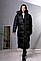 Жіночий Довгий Пуховик Оверсайз С 38-40, 42-44, 46-48, 50-52 (ля1900), фото 5