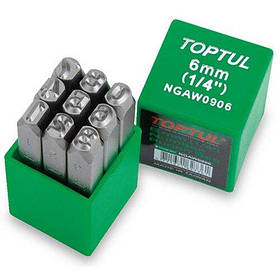 Клейма цифрові ударні TOPTUL 9 од. 6 мм NGAW0906