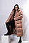 Жіночий Довгий Пуховик Оверсайз С 38-40, 42-44, 46-48, 50-52 (ля1900), фото 6