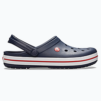 Crocs Crocband Navy Original мужские женские унисекс, Кроксы Крокбенд темно синие с белой подошвой мужские