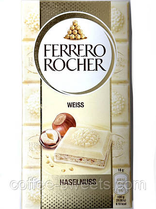 Шоколадка Ferrero Rocher Haselnuss Weiss Chocolate 90 г, фото 1